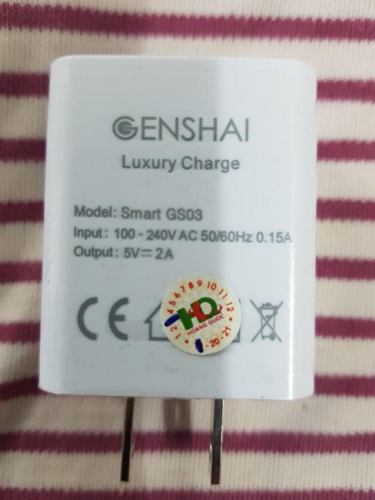 Cóc sạc Genshai smart GS03 - Cốc sạc nhanh 2.1A